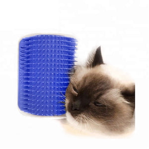 Pet Products For Cats Brush Corner Cat Massage Self Groomer Comb Brush With Catnip Durable Plastic Cat Accessories