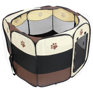 Portable Folding Pet Carrier Tent Dog House Playpen Multi-functionable Cage Dog Easy Operation Octagon Fence Breathable Cat Tent