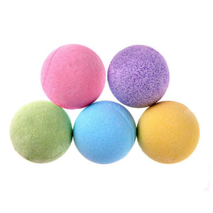 5pcs Bath Salt Ball Body Skin Whitening Ease Relax Stress Relief Natural Bubble Shower Bombs Ball Body Cleaner Essential Oil Spa