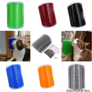 2019 Lovely Pet Products Cats Supplies Cat Massage Device Self Groomer With Cat nip Petoy For Cat Brush Comb