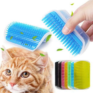 Cat Dog Self Groomer Brush Hair Removal Brush Comb Massage Self Rubs Wall Corner Grooming with Catnip for Pet Product Supplies